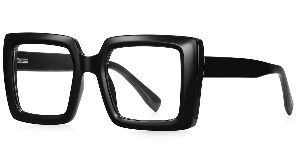 Square Blue Light Blocking Glasses black