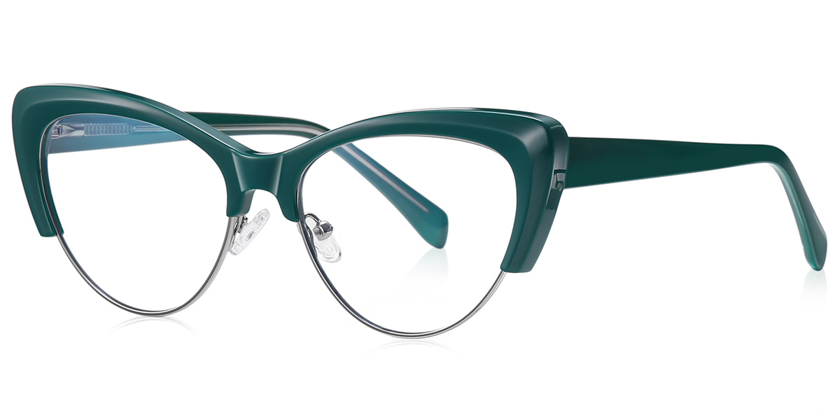 Cat Eye Blue Light Blocking Glasses green