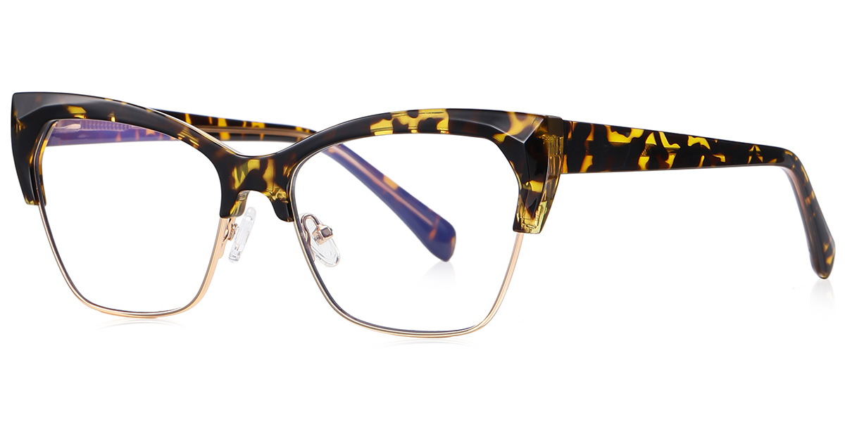 Square Blue Light Blocking Glasses tortoiseshell