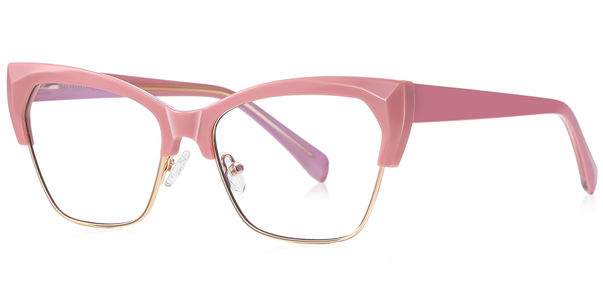 Square Blue Light Blocking Glasses pink