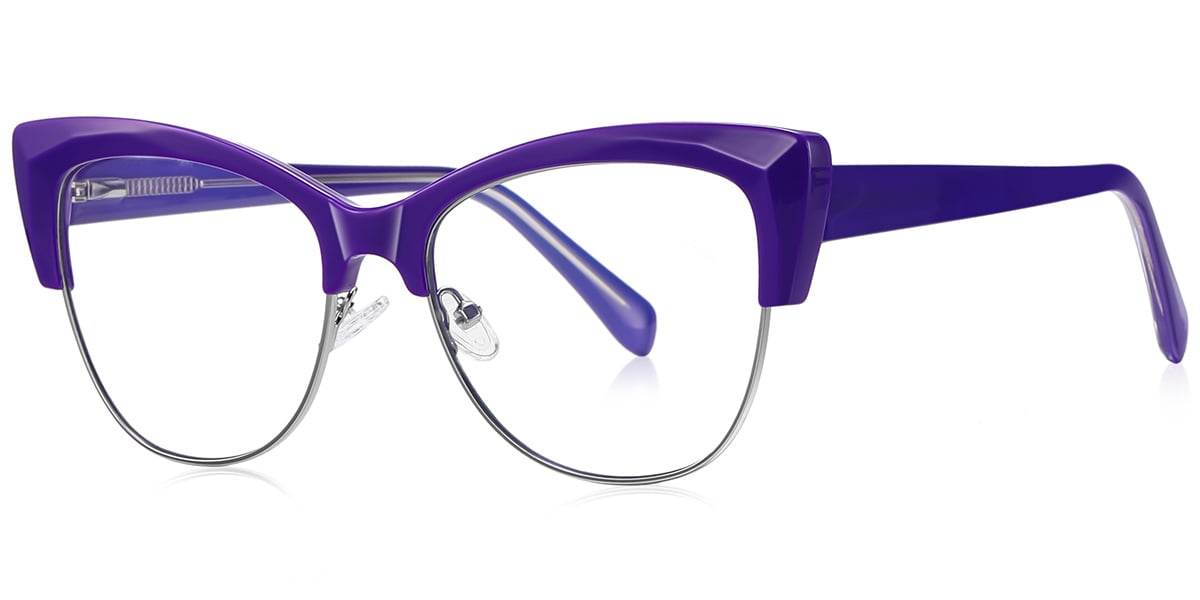 Cat Eye Blue Light Blocking Glasses purple
