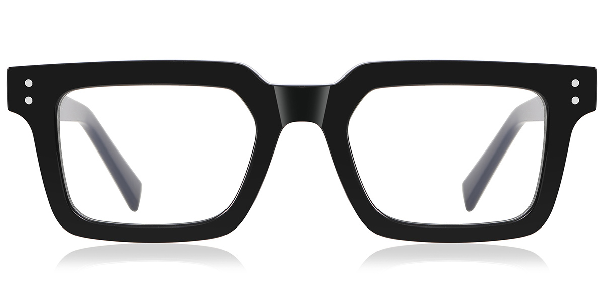 Rectangle Blue Light Blocking Glasses black