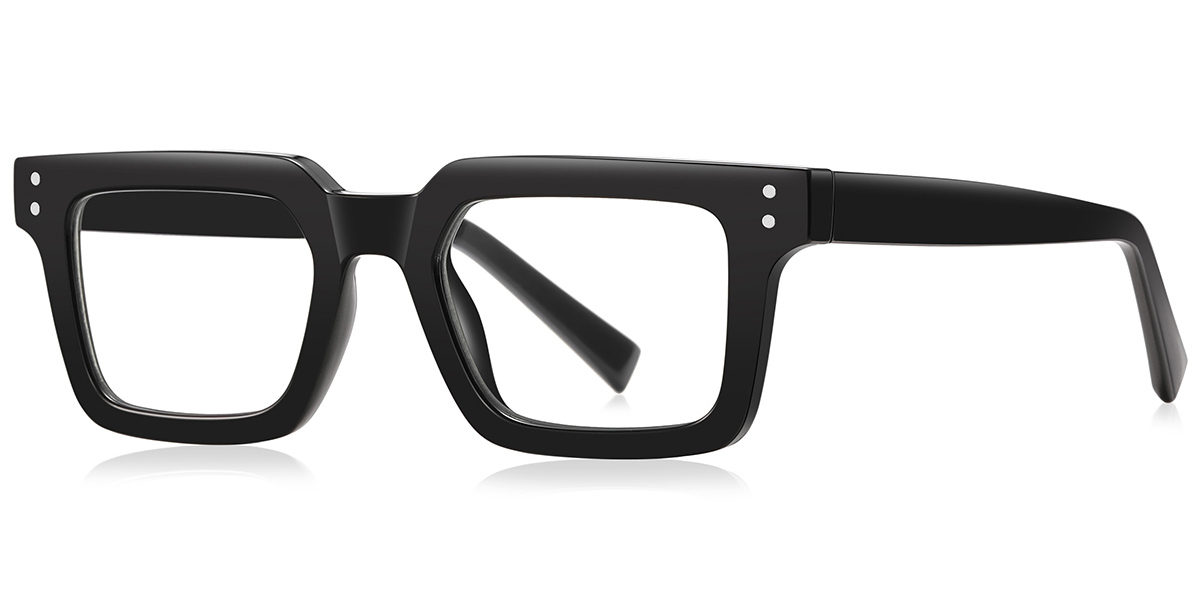 Rectangle Blue Light Blocking Glasses black