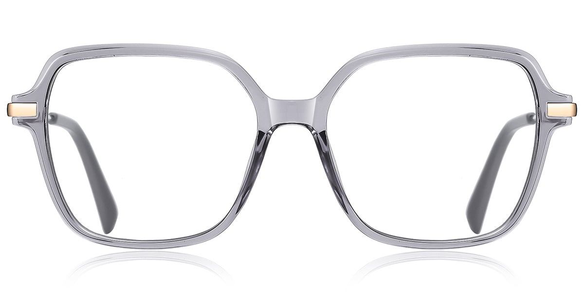 Square Blue Light Blocking Glasses translucent-grey