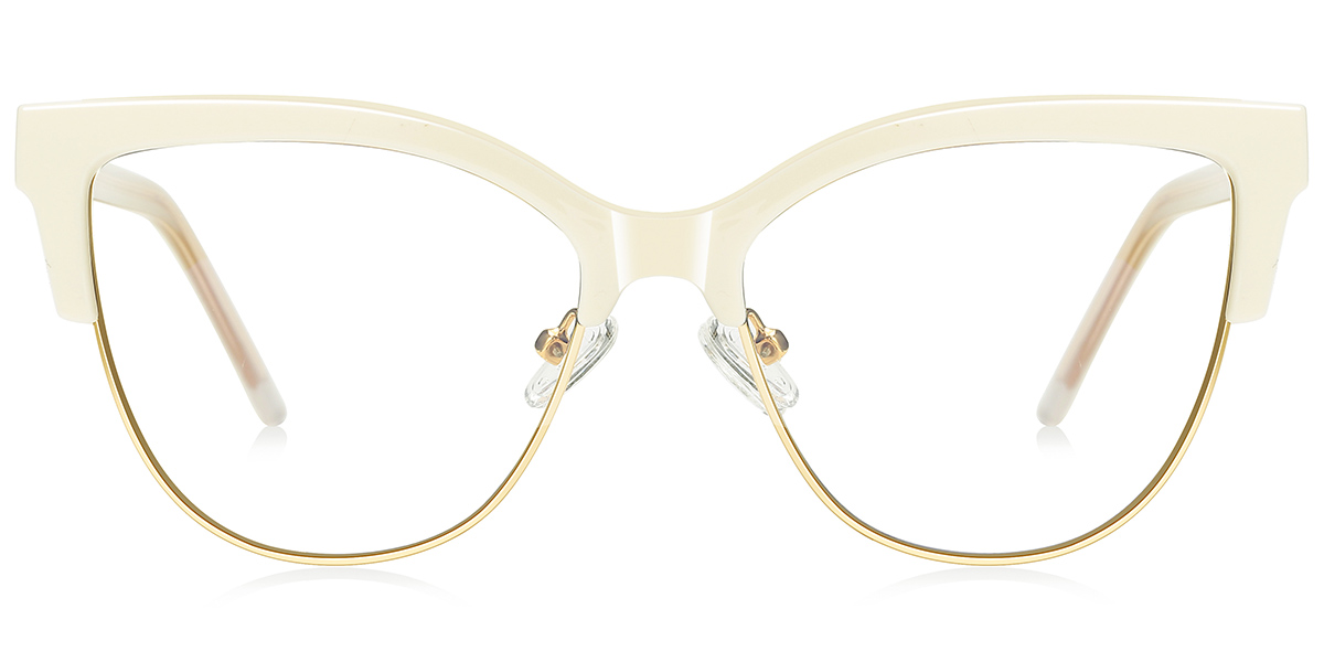 Cat Eye Blue Light Blocking Glasses white