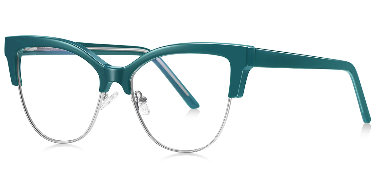 Cat Eye Blue Light Blocking Glasses green