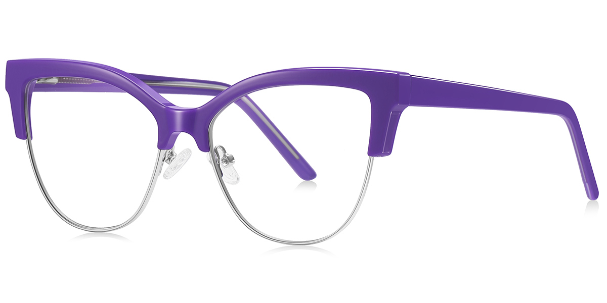 Cat Eye Blue Light Blocking Glasses purple