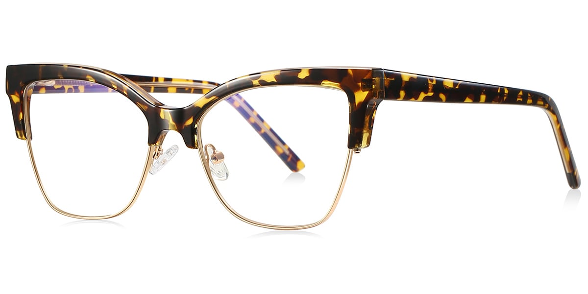 Square Blue Light Blocking Glasses tortoiseshell