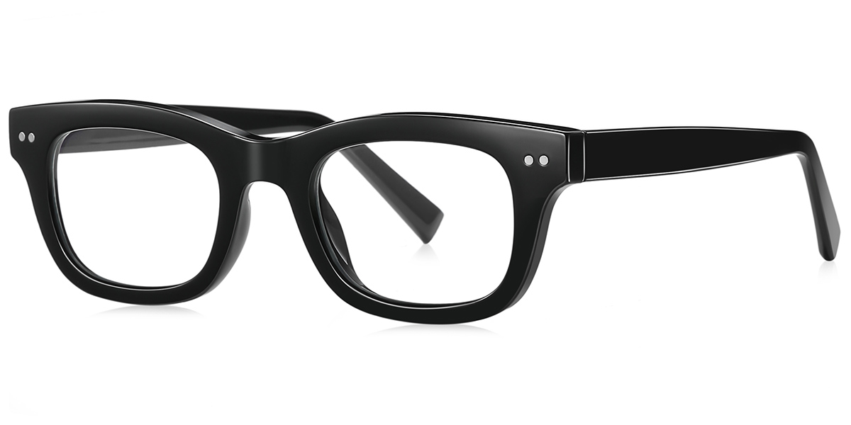 Rectangle Blue Light Blocking Glasses black