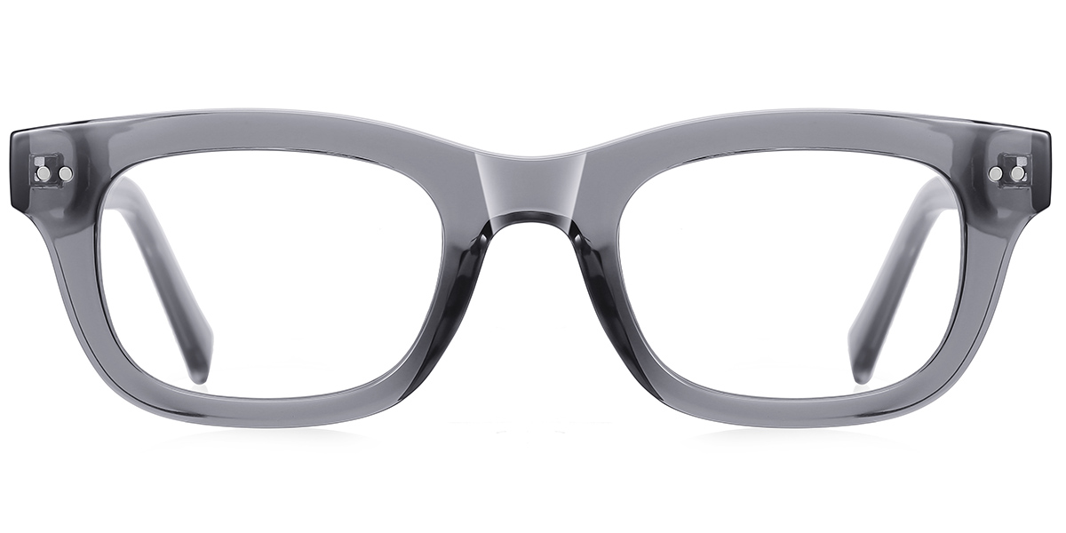 Rectangle Blue Light Blocking Glasses translucent-grey