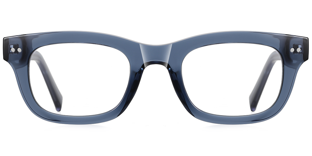 Rectangle Blue Light Blocking Glasses translucent-blue