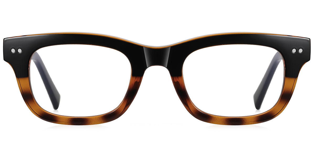 Rectangle Blue Light Blocking Glasses pattern-tortoiseshell