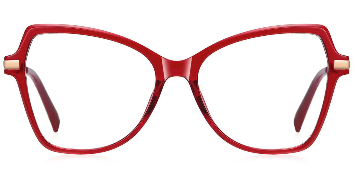 Butterfly Blue Light Blocking Glasses translucent-red