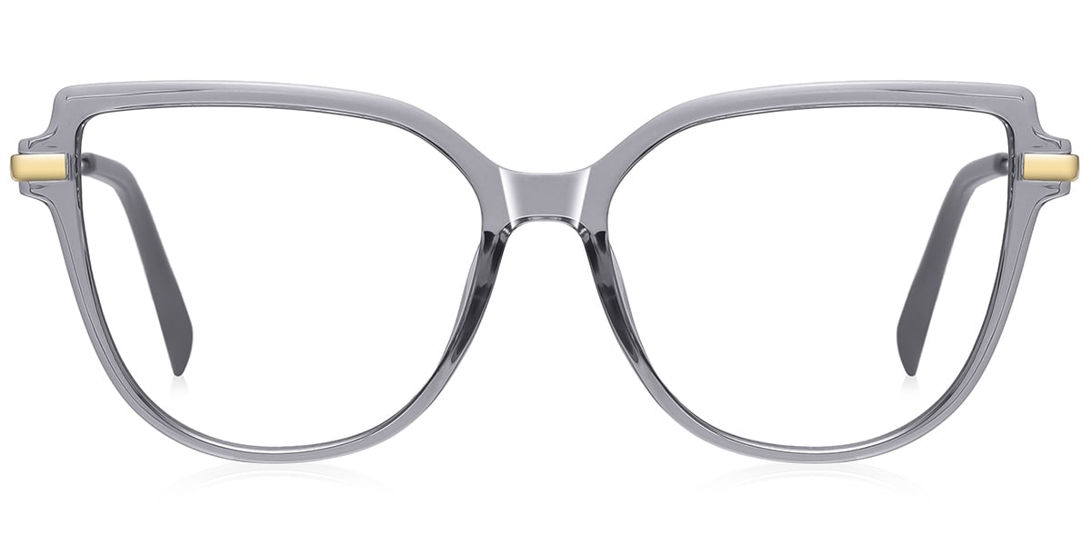 Geometric Blue Light Blocking Glasses translucent-grey