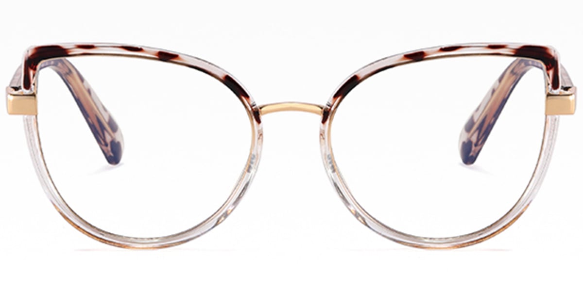 Geometric Blue Light Blocking Glasses translucent-tortoiseshell