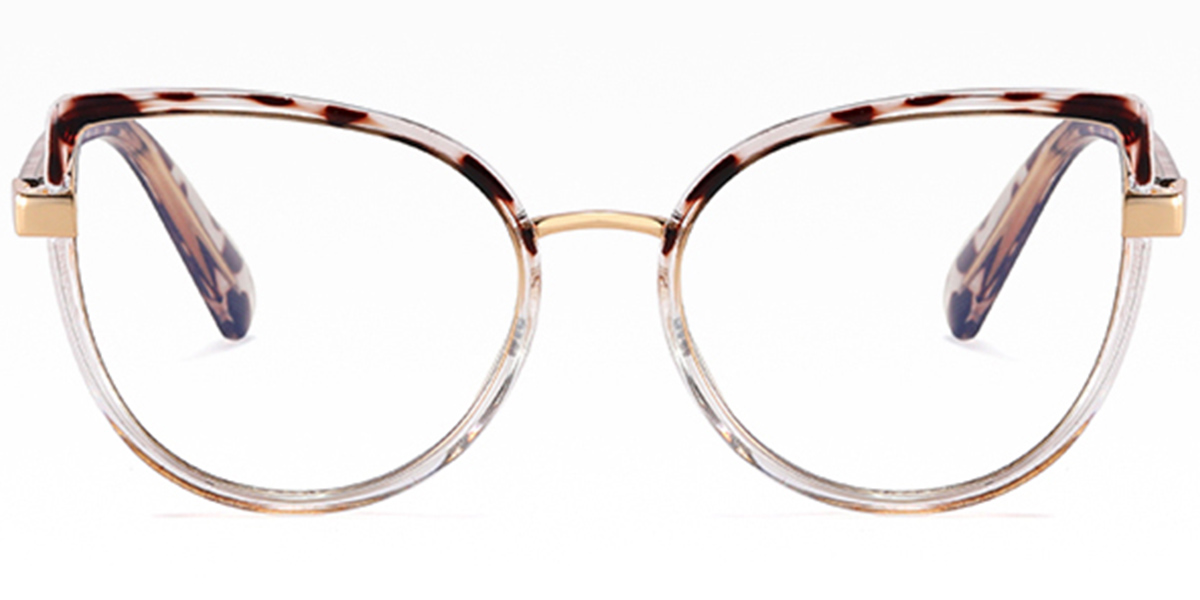 Geometric Blue Light Blocking Glasses translucent-tortoiseshell