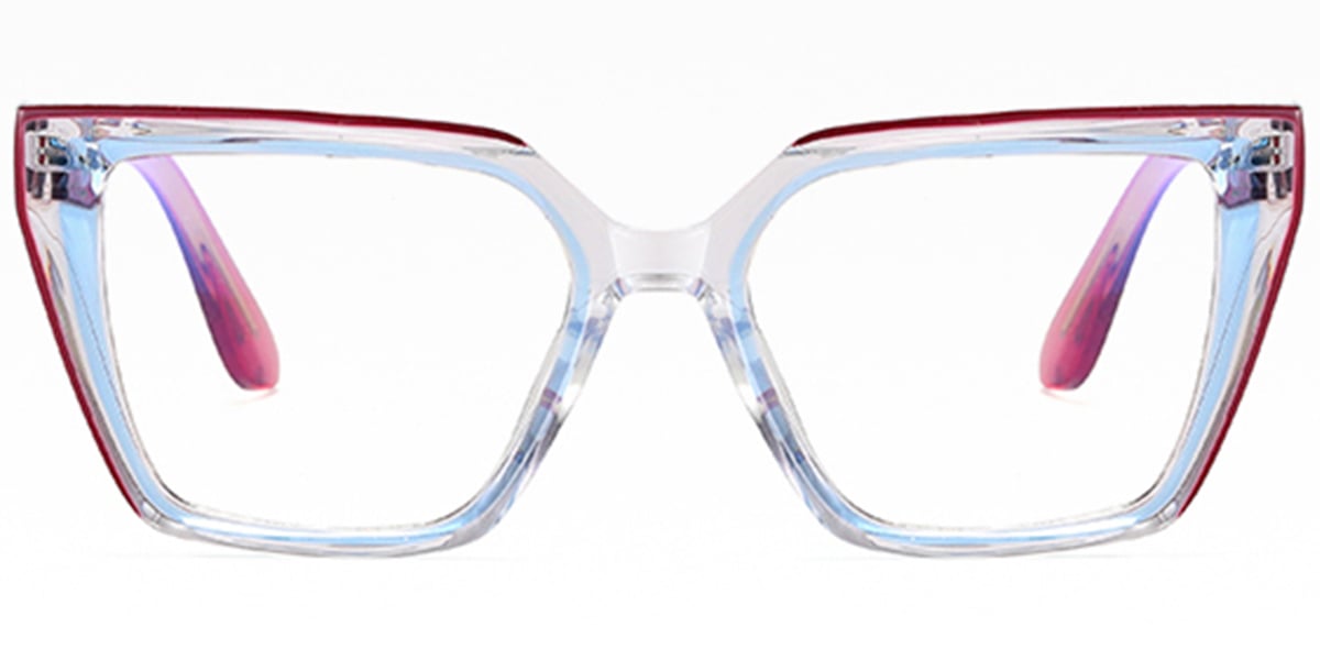 Square Blue Light Blocking Glasses translucent-blue