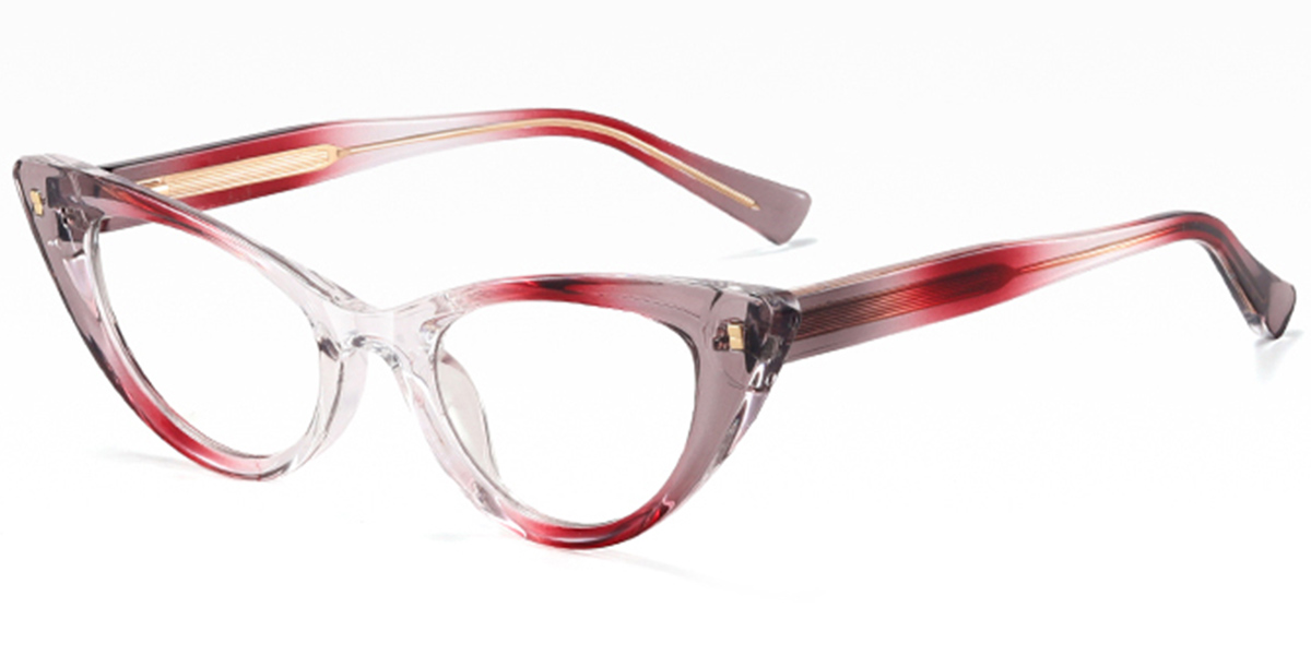 Cat Eye Blue Light Blocking Glasses gradient_red