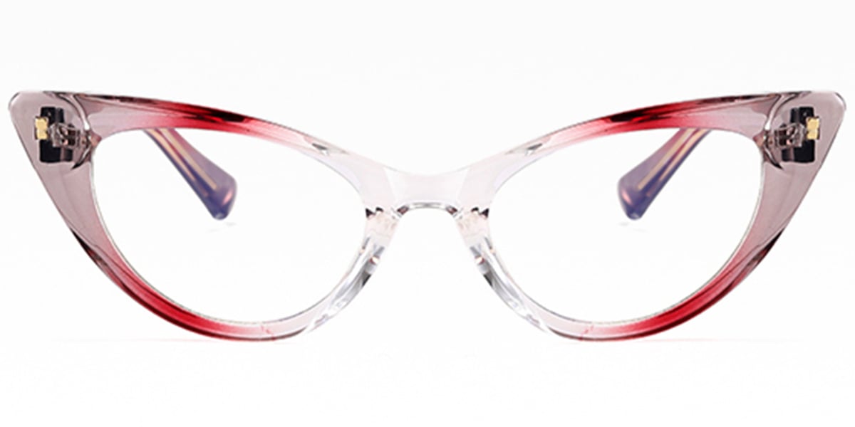 Cat Eye Blue Light Blocking Glasses gradient_red