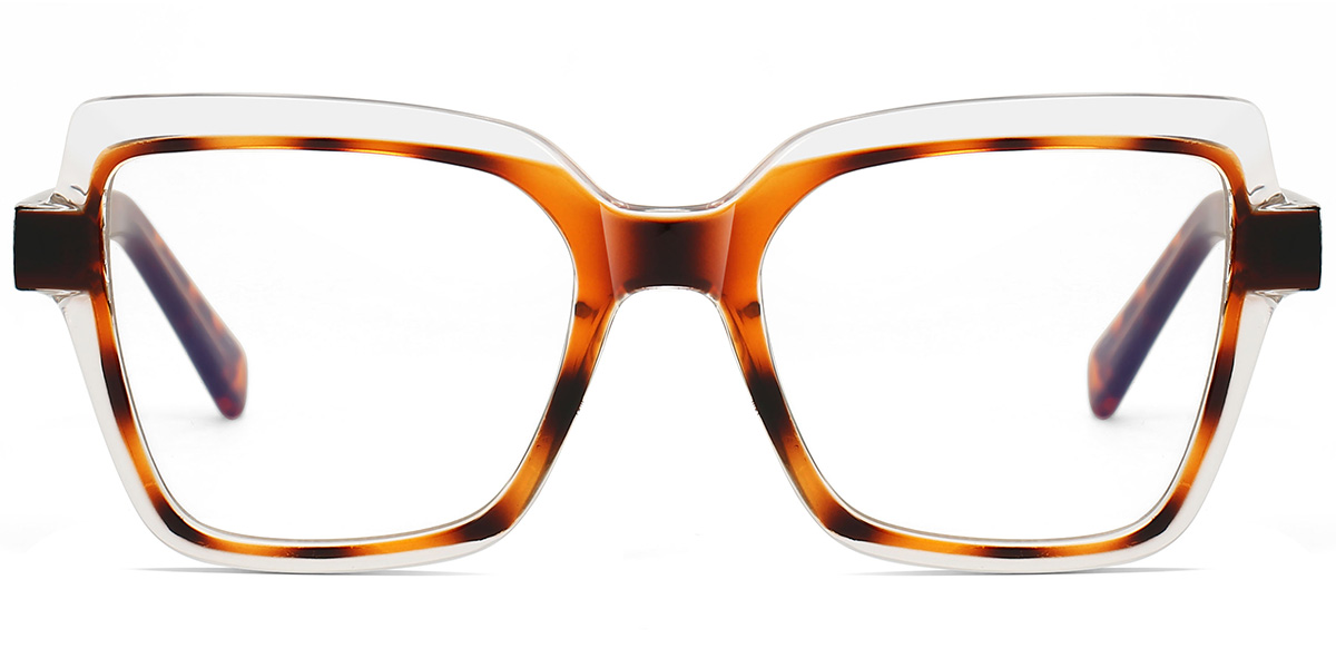 Square Blue Light Blocking Glasses translucent-tortoiseshell