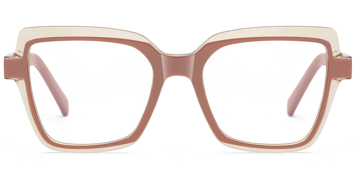 Square Blue Light Blocking Glasses translucent-brown