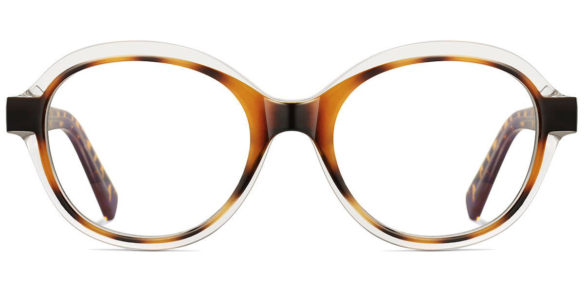 Oval Blue Light Blocking Glasses translucent-tortoiseshell