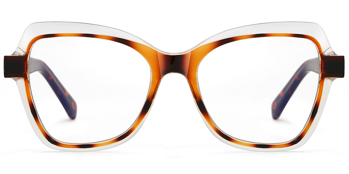 Square Blue Light Blocking Glasses translucent-tortoiseshell