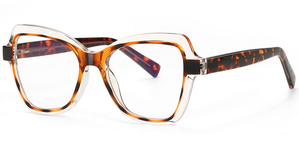 Square Blue Light Blocking Glasses translucent-tortoiseshell