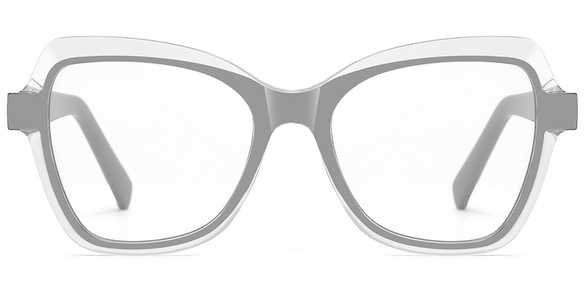 Square Blue Light Blocking Glasses translucent-grey