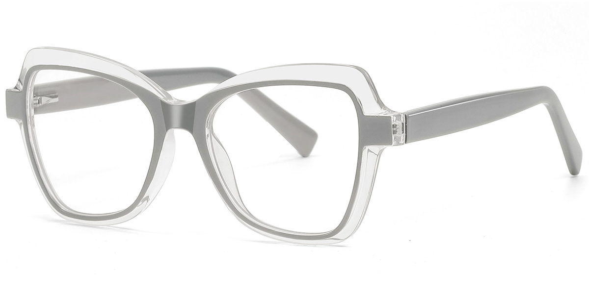 Square Blue Light Blocking Glasses translucent-grey