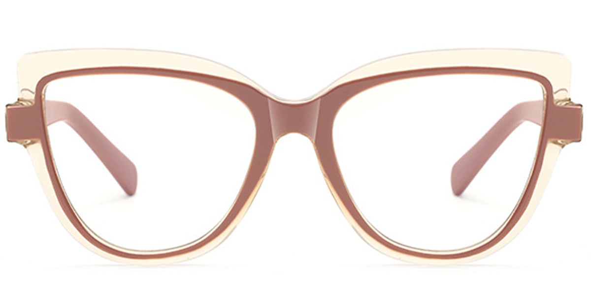 Cat Eye Blue Light Blocking Glasses translucent-brown