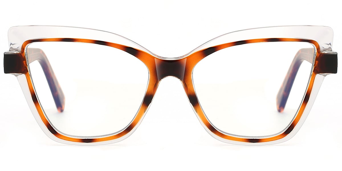 Square Blue Light Blocking Glasses translucent-tortoiseshell