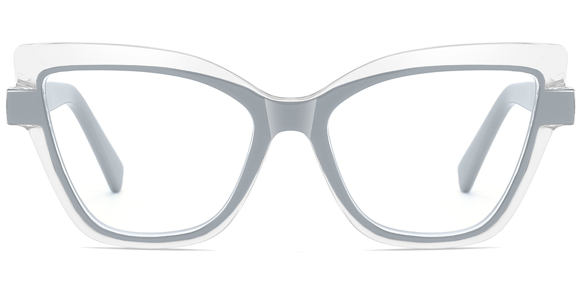 Square Blue Light Blocking Glasses translucent-grey