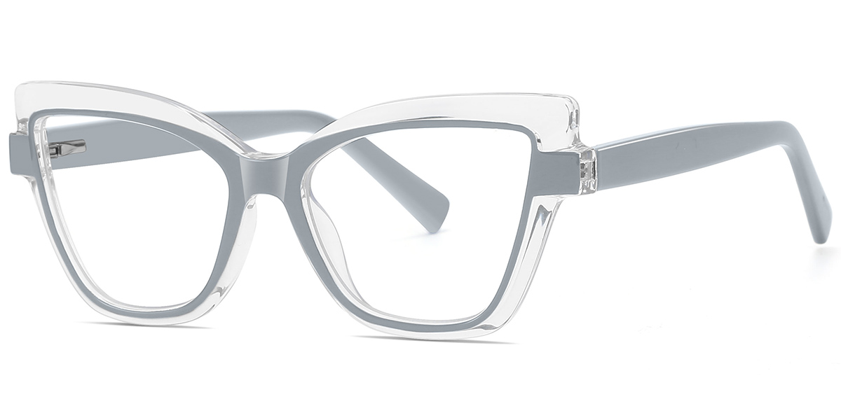 Square Blue Light Blocking Glasses translucent-grey