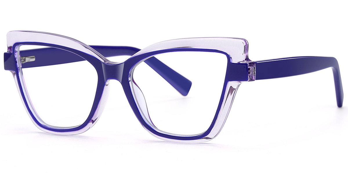 Square Blue Light Blocking Glasses translucent-blue