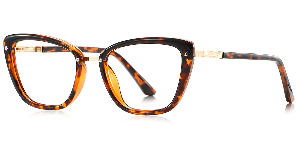 Rectangle Blue Light Blocking Glasses tortoiseshell