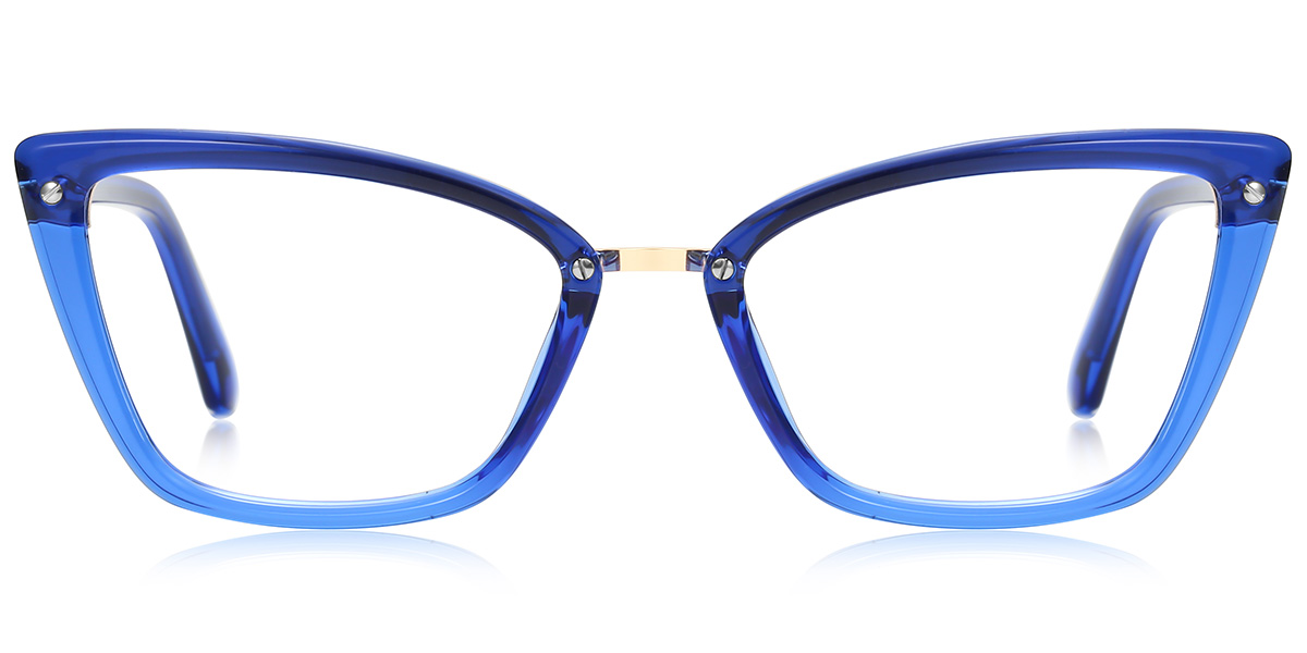 Cat Eye Blue Light Blocking Glasses translucent-blue