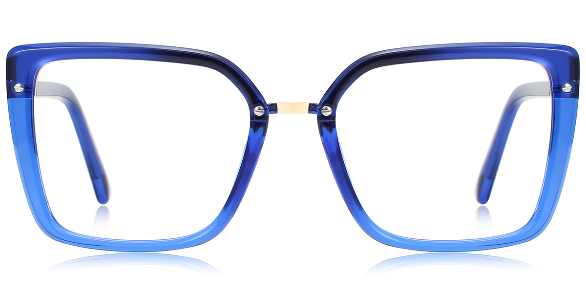 Square Blue Light Blocking Glasses translucent-blue