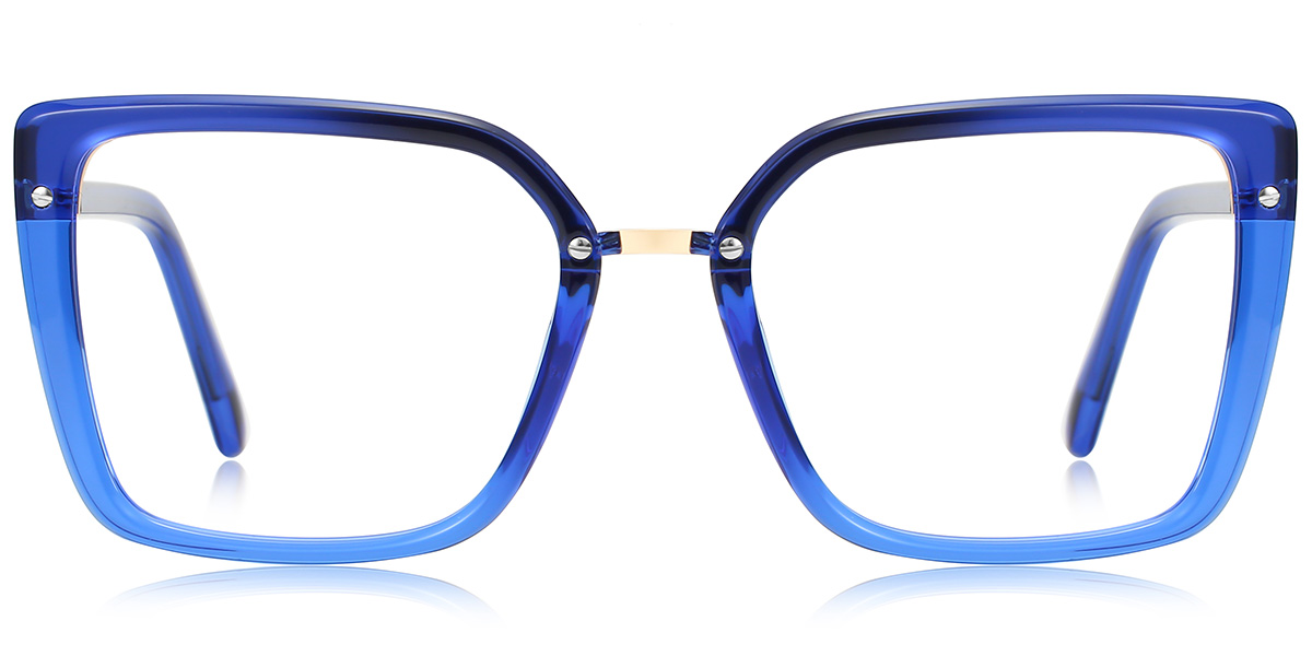 Square Blue Light Blocking Glasses translucent-blue