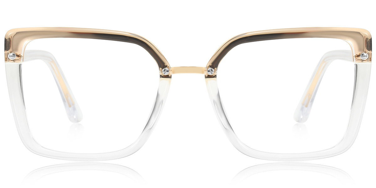 Square Blue Light Blocking Glasses translucent-white