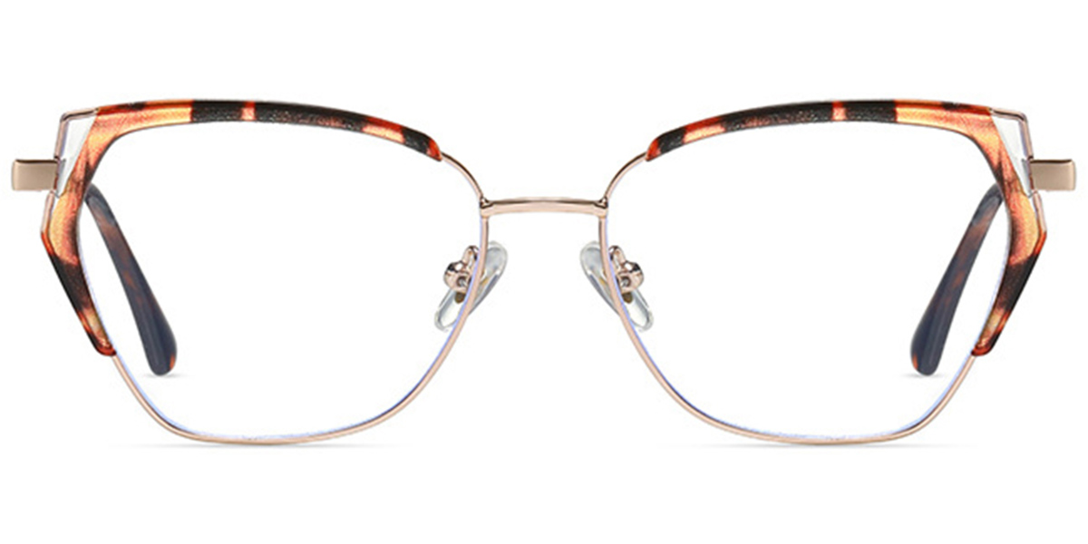 Geometric Blue Light Blocking Glasses tortoiseshell