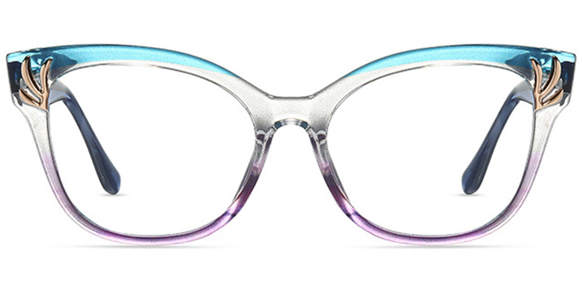 Cat Eye Blue Light Blocking Glasses pattern-purple