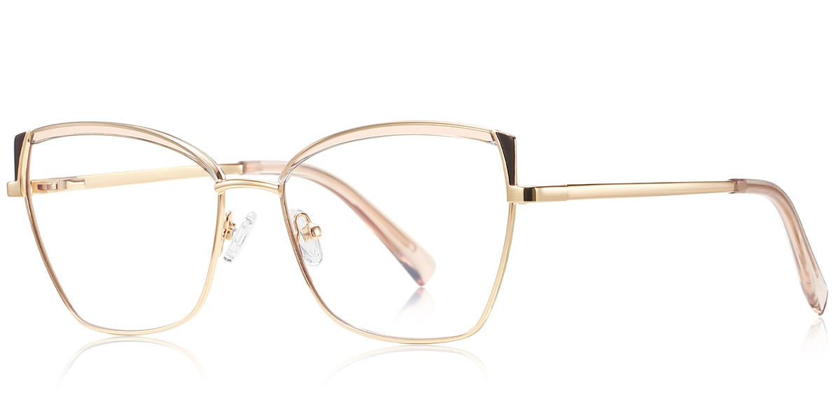 Cat Eye Browline Blue Light Blocking Glasses pink