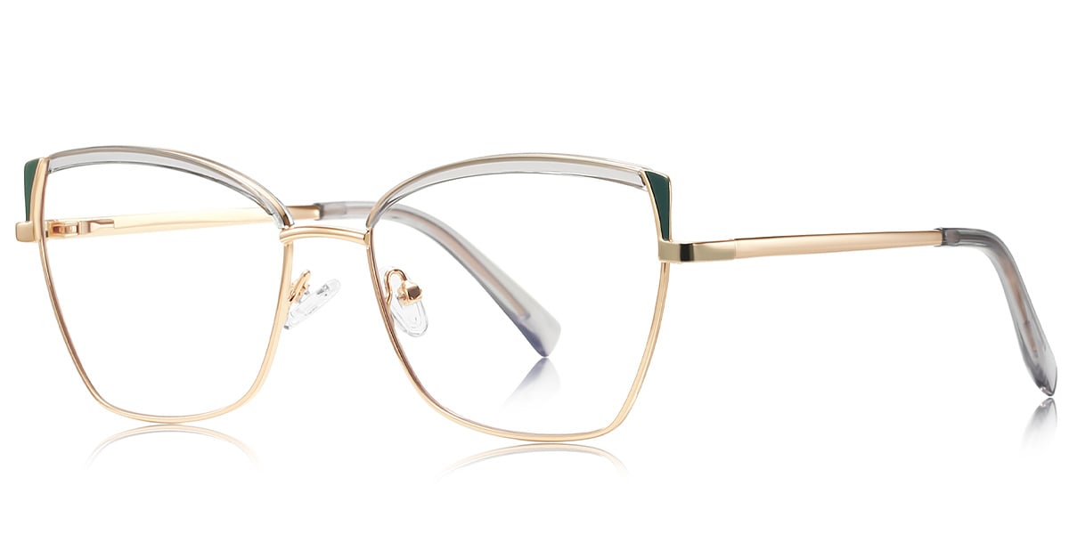 Cat Eye Browline Blue Light Blocking Glasses grey