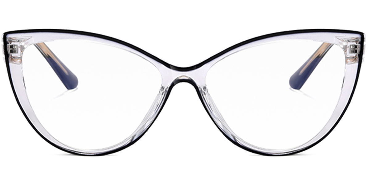 Cat Eye Blue Light Blocking Glasses pattern-black