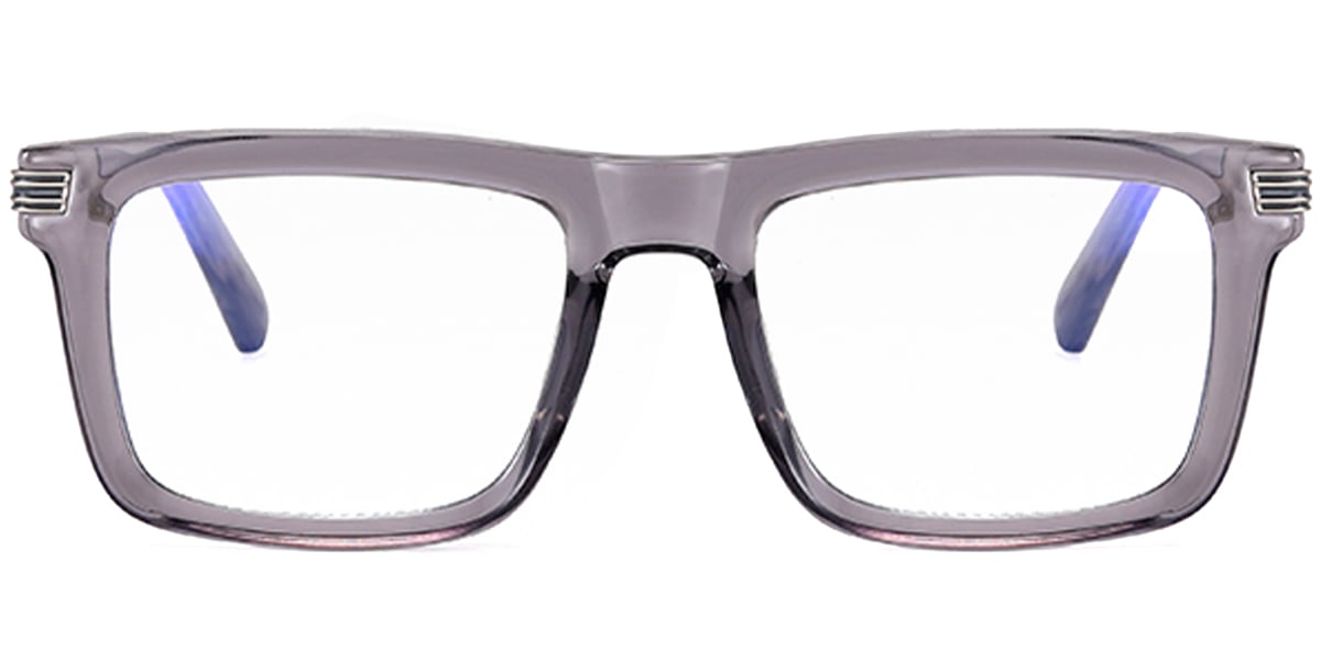 Rectangle Blue Light Blocking Glasses translucent-grey