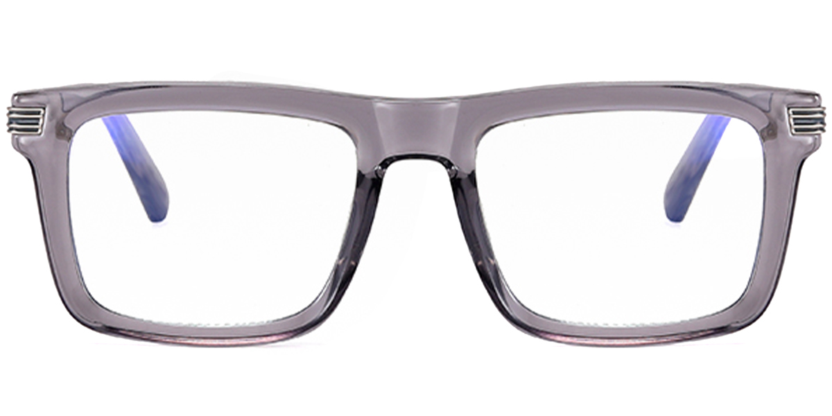 Rectangle Blue Light Blocking Glasses translucent-grey