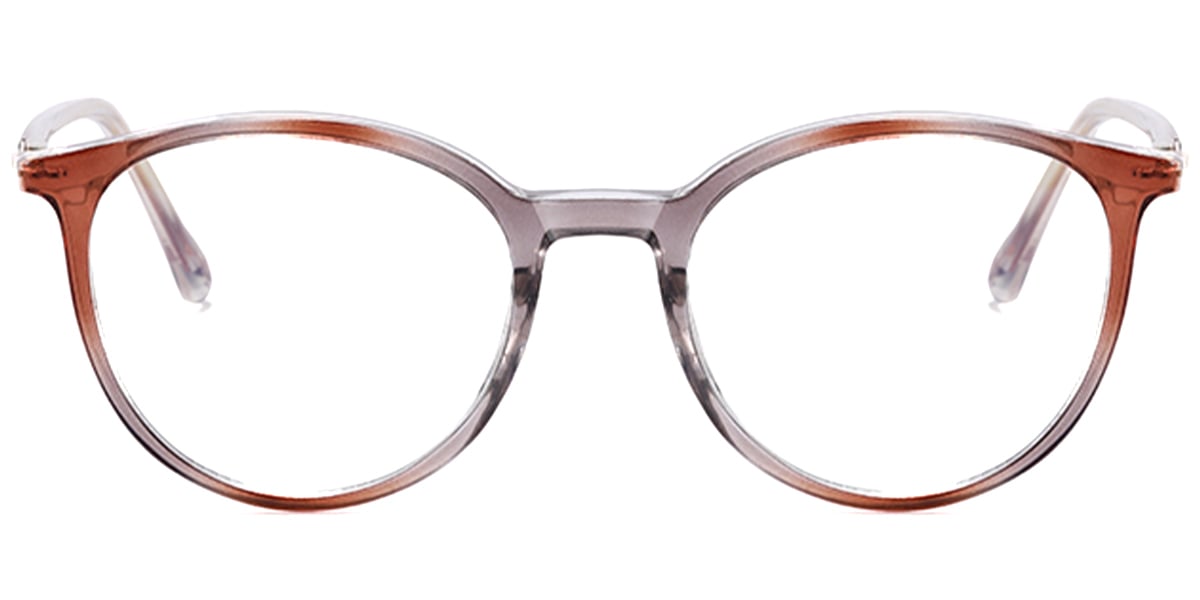 Round Blue Light Blocking Glasses gradient_brown