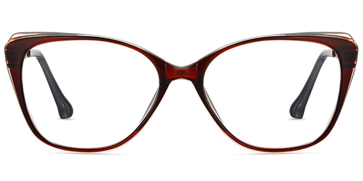 Cat Eye Blue Light Blocking Glasses brown