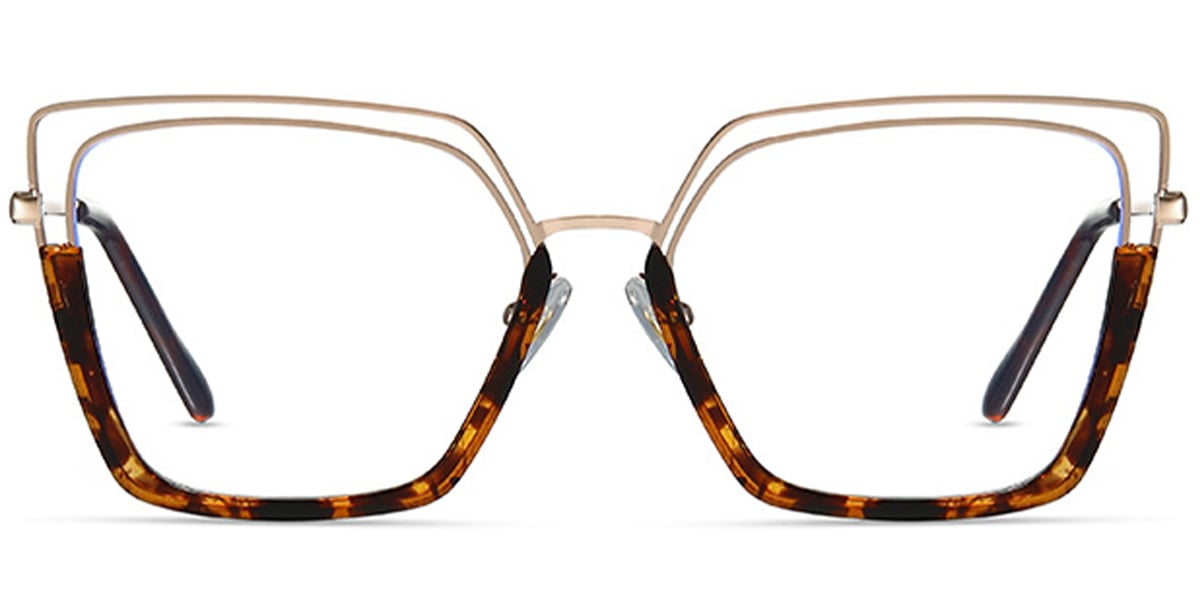 Square Blue Light Blocking Glasses tortoiseshell